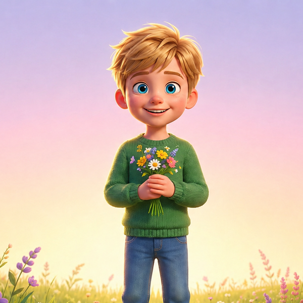 Jeffrey hugged by mom in a sunset meadow, his story